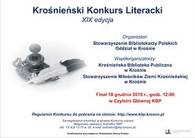 XVIII Krośnieński Konkurs Literacki - afisz